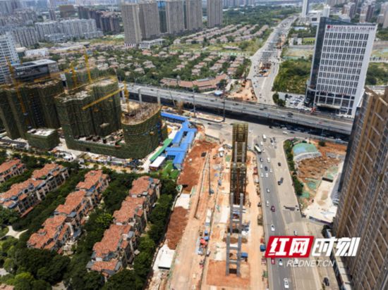 6月28日,长沙市湘府东路与瓦窑路,正在建设中的"2.5环.